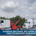 GUARDIA NACIONAL RECUPERA DOS TRACTOCAMIONES ROBADOS COTAXTLA DURANTE OPERATIVO «PLAN CERO ROBOS»