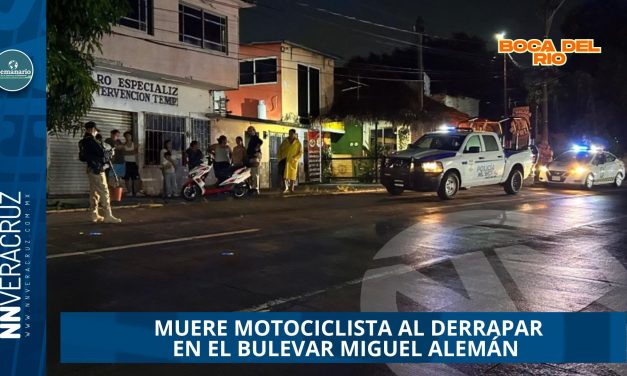  MUERE MOTOCICLISTA AL DERRAPAR EN EL BULEVAR MIGUEL ALEMÁN DE BOCA DEL RÍO