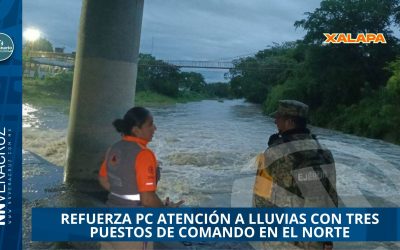 REFUERZA PC ATENCIÓN A LLUVIAS CON TRES PUESTOS DE COMANDO EN EL NORTE