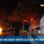 SE INCEDIA VEHÍCULO DE PETROLERO 