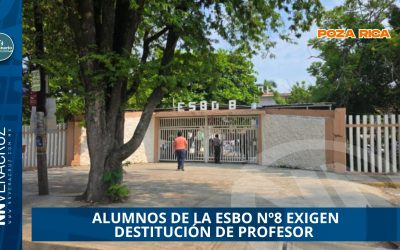 ALUMNOS DE LA ESBO Nº8 EXIGEN DESTITUCIÓN DEFINITIVA DE PROFESOR ACUSADO DE ACOSO