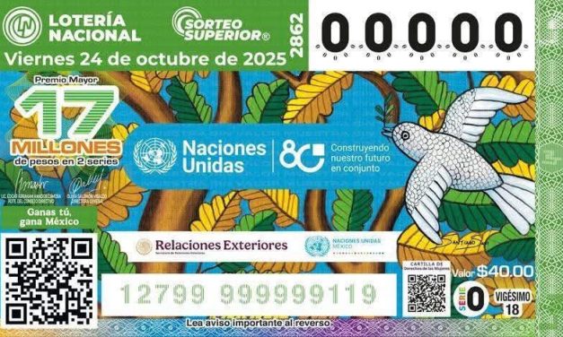 VERACRUZANO MIXTECO AUTOR DE LA OBRA QUE ILUSTRA EL BILLETE DE LA LOTERIA NACIONAL POR LA PAZ PARA LA ONU