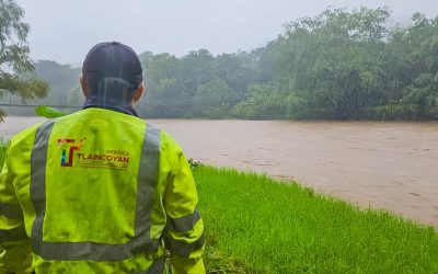 PROTECCIรN CIVIL DE TLAPACOYAN IMPLEMENTA MONITOREO DEL RIO BOBOS