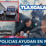 👨‍✈️POLICÍAS AUXILIAN EN PARTO A MUJER Y RECIBEN AL BEBÉ, EN TLAXCALA.
