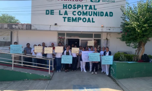 Realizan manifestación pacífica en el Hospital de Tempoal