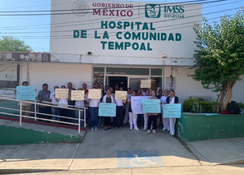 Realizan manifestación pacífica en el Hospital de Tempoal