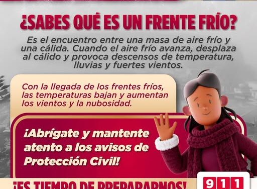 Nuevo frente frio se acerca