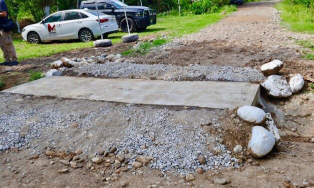 Inauguración de obra en la comunidad Agrícola Emiliano Zapata.