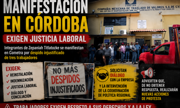 TRABAJADORES SE MANIFIESTAN FRENTE A COMETRA EN CÓRDOBA