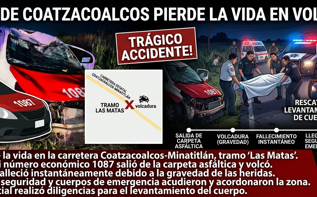 MUERE TAXISTA TRAS VOLCADURA