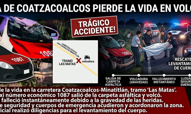 MUERE TAXISTA TRAS VOLCADURA