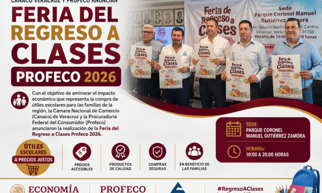 ANUNCIAN DESCUENTOS DE HASTA EO 20% EN FERIA DEL REGRESO A CLASES 2026 DE VERACRUZ Y XALAPA