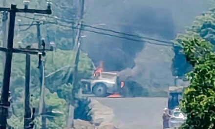 QUEMAN CAMIONES EN LA CARRETERA TUXPAN-TAMIAHUA