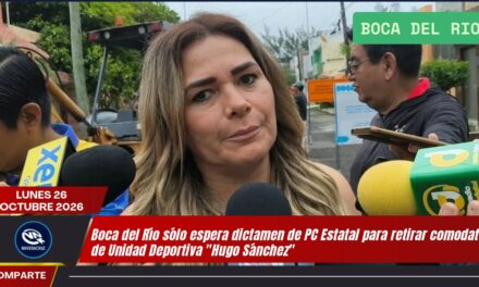 BOCA DEL RIO SÓLO ESPERA DICTAMEN DE PC ESTATAL PARA RETIRAR COMODATO DE UNIDAD DEPORTIVA «HUGO SÁNCHEZ»