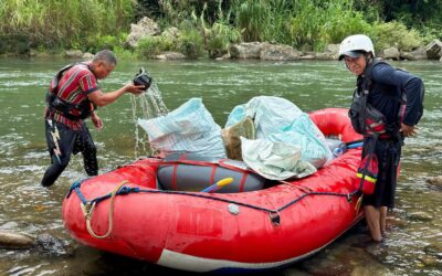 SACAN MÁS DE DOS TONELADAS DE BASURA DEL RÍO FILOBOBOS; SUMAN ESFUERZOS PARA SALVAR LA RESERVA EN TLAPACOYAN
